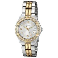 ราคา นาฬิกาข้อมือผู้หญิง GUESS Dazzling Two Tone Stainless Steel Bracelet Ladies Watch W0026L1 (805836395)
