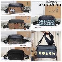 ราคา Coach ใหม่ไหล่เดี่ยวกระเป๋าเอกสารผู้ชายแฟชั่น Messenger กระเป๋ากล้อง Graffiti 2526 (13757355888)