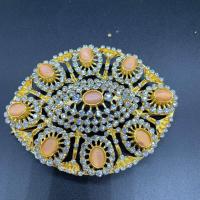 ราคา Vintage Jewelry หัวเข็มขัด เข็มขัดสีทอง สำหรับชุดไทยนางสาว เพชรรอบหัวเข็มขัด (819768366)