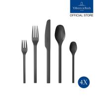 ราคา Villeroy Boch Manufacture Rock ชุดช้อนส้อมสแตนเลส สีดำ 20 ชิ้น สำหรับ 4 คน วิลเลรอย แอนด์ บอค (16541894093)