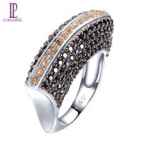 ราคา แหวนพลอยธรรมชาติพลอยซิทรินสีดำนิลสำหรับผู้หญิงของขวัญของแข็งเงินแท้ 925 เครื่องประดับวินเทจ (19885822700)