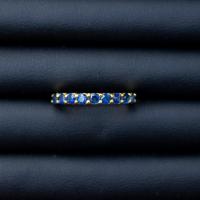 ราคา แหวนแถวพลอยแท้บุษราคัมและพลอยไพลิน บ่อบางกะจะจันทบุรี ตัวเรือนเงินแท้ 92 5 ไซส์ 58 8 5 US (9505669627)