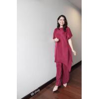 ราคา Fashion pleat dress แฟชั่นชุดอัดพลีท เซ็ทเสื้อพร้อมกางเกง ชุดออกงาน เซ็ทแฟชั่นอัดพลีท แฟชั่นสาวอวบ เดรสคุณแม่ พลีทไฮโซ (20341612137)