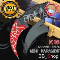 ราคา K16 Karambit Knife Web มีดพก มีดคารัมบิต มีดเดินป่า มีดใบตาย มีดควง ใบคมและแหลม ลายแมงมุม สีแดง (181655050)
