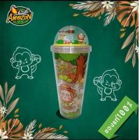 ราคา แก้วน้ำ Cafe Amazon ซานริโอ้ แก้วพลาสติกฝาโดมใสพร้อมหลอดพลาสติก คิตตี้ โอซารุ เคโระ (17276177486)