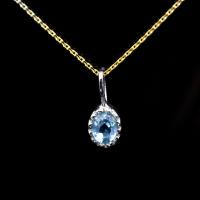 ราคา จี้พลอยพลอยโทปาส Topaz พร้อมสร้อยคอ ตัวเรือนเงินแท้92 5 ชุบทองคำขาว มีใบรับประกันสินค้าจากทางร้าน (20698072919)