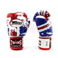 ราคา นวมมวยหนังแท้ Twins Special Boxing Gloves FBGV3 44 Thailand and UK Flags Pattern Genuine Leather (20738362067)