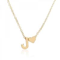 ราคา พร้อมส่งร้านไทย สร้อยคอตัวอักษร สร้อยคอชื่อ สร้อยคู่รักแฟชั่น ประดับจี้รูปหัวใจตัวอักษร ของขวัญ วาเลนไทน์ ให้แฟน สไตล์เกาหลี NF1 (18264095029)