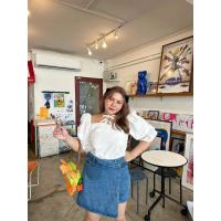 ราคา Wrap Jeans กางเกงกระโปรงยีนส์ แบบป้ายข้างหน้า merry house (20003083457)