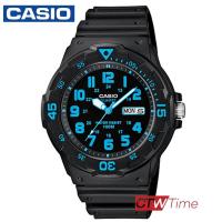ราคา Casio Standard นาฬิกาข้อมือผู้ชาย สายเรซิ่น รุ่น MRW 200H 2BVDF สีดำ น้ำเงิน (440643)