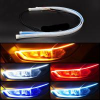 ราคา 2Pcs 60Cm DRL Amber Daytime ไฟเดย์ไลท์แถบไฟท่ออ่อนยืดหยุ่น (7451550185)