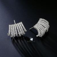 ราคา สุดปัง ต่างหูเพชรCZทรงครอบหู ใส่ออกงาน เรียบหรู (16902620586)