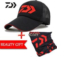 ราคา หมวกสีดำ มาส์กหน้าหมวกตกปลากันแดดหมวกตกปลากลางแจ้ง DAIWA หมวกตาข่ายระบายอากาศชาวประมง (20596893972)