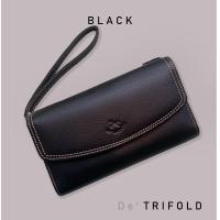 ราคา กระเป๋าสตางค์หนังวัวแท้ DeLonchi รุ่น De Trifold Collection by NAYA สามพับใส่บัตรได้เยอะ หนังนุ่ม มาพร้อมสายคล้องมือ (16424397576)