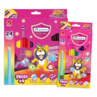 ราคา Master Art มาสเตอร์อาร์ต สีไม้ ดินสอสีไม้ แท่งยาว 12 สี 24 สี ซุปเปอร์ไบร์ท (20757281328)