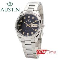 ราคา AUSTIN นาฬิกาข้อมือผู้ชาย สายสแตนเลส รุ่น AM1659S สีเงิน กระจก Sapphire กันรอยขีดข่วน (14759225886)