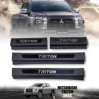 ราคา ชายบันได กันรอยชายบันได สคัพเพลท รุ่น มิตซูบิชิ ไทรทัน MITSUBISHI TRITON ปี 2023 2024 สีดำ ตัดโครเมี่ยม 4 ประตู 4 ชิ้น (20557990308)