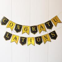 ราคา พร้อมส่ง ธง ป้ายแสดงความยินดี Congratulations flags พร้อมเชือกร้อย (18206087667)