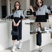 ราคา Favorite clothing เดรสไหมพรมแขนยาว เดรสไหมพรมแขนยาวคอปีน งานซิปหน้า ทอสีทูโทน งานไหมพรมผ้านุ่มทอแน่น Cardigan Nista (20689709135)