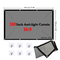 ราคา ALR Screen จอโปรเจคเตอร์ขนาด 100120130 นิ้ว เจาะตาไก่ เพิ่มแสงและสี คมชัดเพิ่มสูง (10020925299)