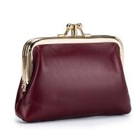 ราคา Royal Bagger กระเป๋าเก็บหนังน้ำมันขนาดเล็กสองชั้นกระเป๋าเงินสำหรับผู้หญิงใส่เหรียญหนังวัวแท้กระเป๋าใส่ปากสีทอง2075 (20343460047)