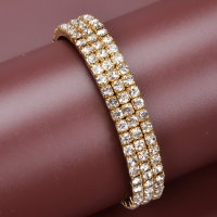 ราคา กำไลข้อมือเงินและทองอเนกประสงค์เรียบง่ายของเด็กผู้หญิงเพชร3แถวแบบแฟชั่นสไตล์ยุโรปและอเมริกาสร้อยคอโช้คเกอร์12ราศี (18674418496)