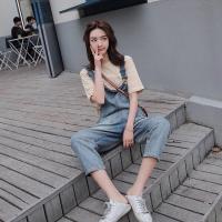 ราคา ชุดเอี๊ยมยีนส์กางเกงขายาว ชุดเอี๊ยมหมีแบบกางเกงยีนส์ขายาว เอี๊ยมยีนส์ขายาว (20303436878)