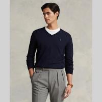 ราคา Polo Ralph Lauren เสื้อกันหนาวผู้ชาย Pullover Slim Fit Cotton V Neck Sweater รุ่น MNPOSWE16820116 สีฟ้า (20791738549)