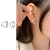 ราคา ต่างหูรูปแมวคริสตัลสีเงินรูปปลาคิตตี้ต่างหูห่วงเจาะสำหรับผู้หญิงต่างหูห่วงสำหรับ S925เกาหลีไม่ก่อให้เกิดอาการแพ้ (20468057922)