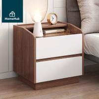ราคา HomeHuk ตู้ข้างเตียงไม้ พร้อมลิ้นชัก 2 ชั้น 45x40x46 cm หนา 12 มม ตู้ลิ้นชัก ตู้ข้างเตียง ลิ้นชักเก็บของ ลิ้นชักใส่หนังสือ ตู้เก็บของ ตู้ลิ้นชักมินิมอล ตู้มินิมอล ตู้เก็บหนังสือ โต๊ะข้างเตียงไม้ MDF S
