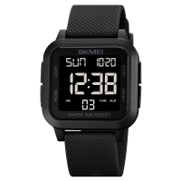 ราคา SKMEI 1894นาฬิกาสปอร์ตกันน้ำสำหรับผู้ชายผู้หญิงนาฬิกาดิจิตอลไฟ LED แสดงผลเสียงเตือนปฏิทินจับเวลามัลติฟังก์ชัน (12950298506)