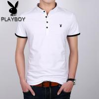 ราคา Playboy เสื้อยืดลำลองผู้ชายเสื้อโปโลมีปก (14150733072)