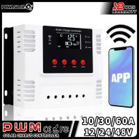 ราคา POWLSOJX Smart WiFi PWM Solar Charge Controller 12V 24V 48V 60A 30A Monitor PV For Lifepo4 Lithium Lead Acid Battery Charger (19459438090)