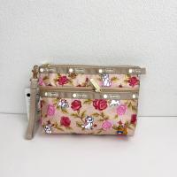ราคา LeSportsac กระเป๋าคลัทช์7105กระเป๋ามือถือลายการ์ตูนกระเป๋าเครื่องสำอางสองชั้นกระเป๋าเก็บของกันน้ำมีซิปสองเส้นพร้อมเชือกคล้องมือ (20243634144)