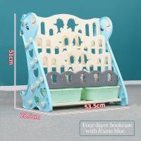 ราคา ชั้นวางหนังสือเด็ก โชว์ปก ชั้นหนังสือเด็ก ชั้นวางหนังสือ 3 ชั้น4 ชั้นชั้นวางหนังสือการ์ตูนยีราฟพร้อมที่เก็บของ (18072790555)