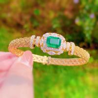 ราคา อิตาลีย้อนยุคทอมือทองจำลองแซมเบียสร้อยข้อมือมรกต สร้อยข้อมือแบบเปิดเพชรหรูหราสำหรับผู้หญิง (20047573182)