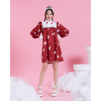 ราคา Wila Self Love Dress เดรสสั้นทรงเอสวมศีรษะ ปกคอบัวปักหัวใจ พิมพ์ลายแกะ cupid นางฟ้า ในธีมWila logo ความรัก (18766807872)