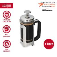 ราคา La Cafetiere Roma Stainless Steel French Press Coffee Maker Tea Maker multiple level Filtration System 3 cups 6 cups 8 cups เครื่องชงกาแฟแบ (19826838207)