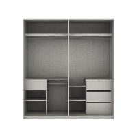 ราคา INDEX LIVING MALL ชุดห้องนอน รุ่นบลัง ขนาด 6 ฟุต พื้นเตียง 2 ลิ้นชัก เตียง ตู้เสื้อผ้า 4 บาน โต๊ะเครื่องแป้ง สีขาว (10274298375)