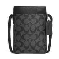 ราคา กระเป๋าสะพาย COACH แท้ Coated Canvas ลาย Signature และหนังแท้ COACH CB911 Men Women Hudson Phone Lanyard In Signature Signature Coated Canvas Black (20527093529)