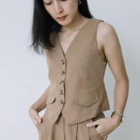 ราคา Linné Vests Camel เสื้อกั๊ก ผ้าลินิน (19698840213)