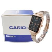 ราคา กันน้ำได้ นาฬิกาแฟชั่นผู้หญิง พร้อมกล่อง นาฬิกาคาสิโอ้ casioผู้หญิง หน้าปัดเหลี่ยม สายแสตนเลส คาสิโอ้ผู้หญิง TW618 (19481952688)