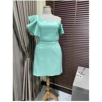 ราคา ชุดเดรส ชุดออกงาน ชุดราตรี เดรสสั้น เดรสสาวอวบ อ้วน Bigsize Plussize oversize ผ้าไหมอิตาลี (19044328321)