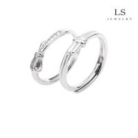 ราคา LS แหวนแพลทินัม 2 ชิ้น แหวนคู่ แหวนแฟชั่น แหวนเงิน แหวนของขวัญ แหวนเรียบๆ r2306 (17715437208)