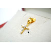 ราคา จี้ทองไม้กางเขนฝังเพชรเม็ดละ 3 ตังฝังหนามเตย เพชรน้ำ100 พร้อมใบรับรองสินค้า เคลือบทองคำแท้100 (15915376422)