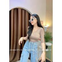 ราคา Biwtynine Shop เสื้อเรย่อนเบี่ยงไหล่ข้างเดียว เสื้อเรย่อนปาดไหล่ เสื้อไหล่เดียวผ้าเรย่อน เสื้อเรย่อนไหล่เดียวแขนยาว (16503838432)