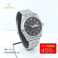 ราคา CATOTAC นาฬิกาข้อมือผู้ชายหน้าปัดดำ สายสแตนเลสสีเงิน รุ่น GA9025 (15001846808)