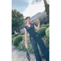 ราคา ชุดจั๊มงานปัก ขายาว ป้าย BRT (20856089434)