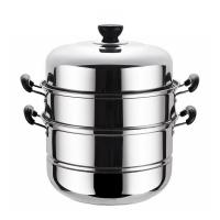 ราคา หม้อนึ่งสแตนเลส รุ่นขายดี 3 ชั้น ขนาด 28 ซม หม้อนึ่งอเนกประสงค์ ซึ้ง ซึ้งสแตนเลส รุ่นฝาสูง วัสดุคงทน ทำความร้อนรวดเร็ว แถมตะแกรง 2 ชิ้น (20848971780)