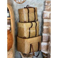ราคา กระเป๋ากระจูด กระเป๋าสาน กระเป๋าสานมีฝาปิด สีธรรมชาติเคลือบเข้ามุม (20516296534)